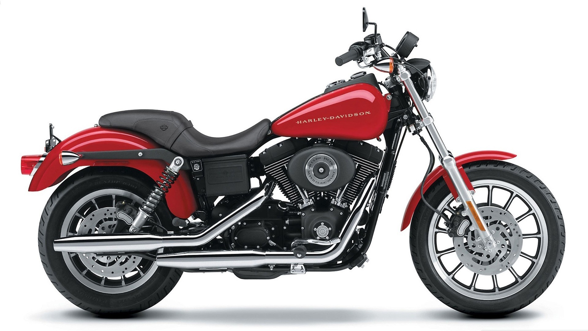 harley davidson rojo motocicleta