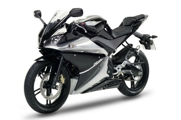 Czarny Srebrny Motocykl Yamaha
