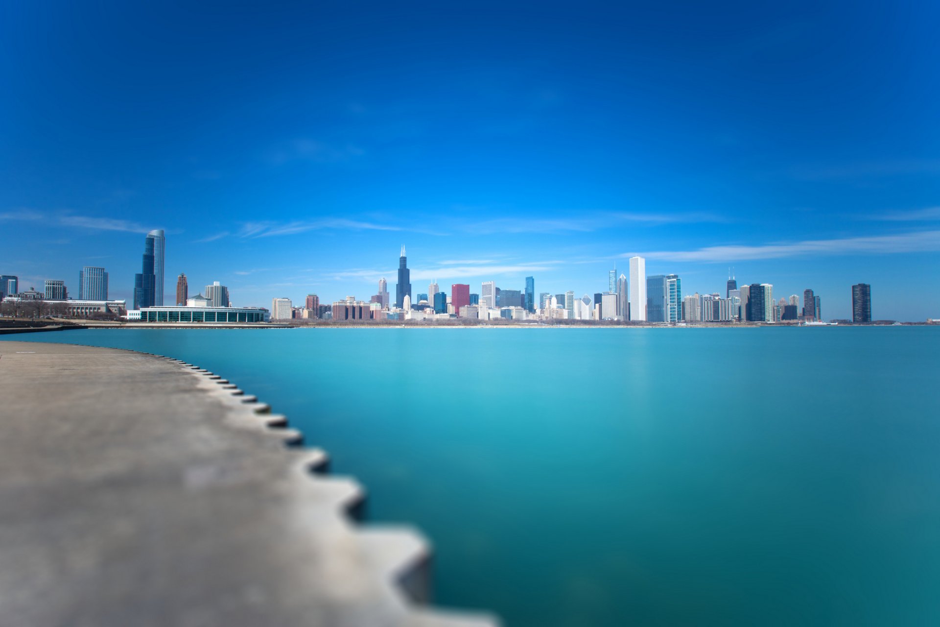 see michigan blau stadt chicago