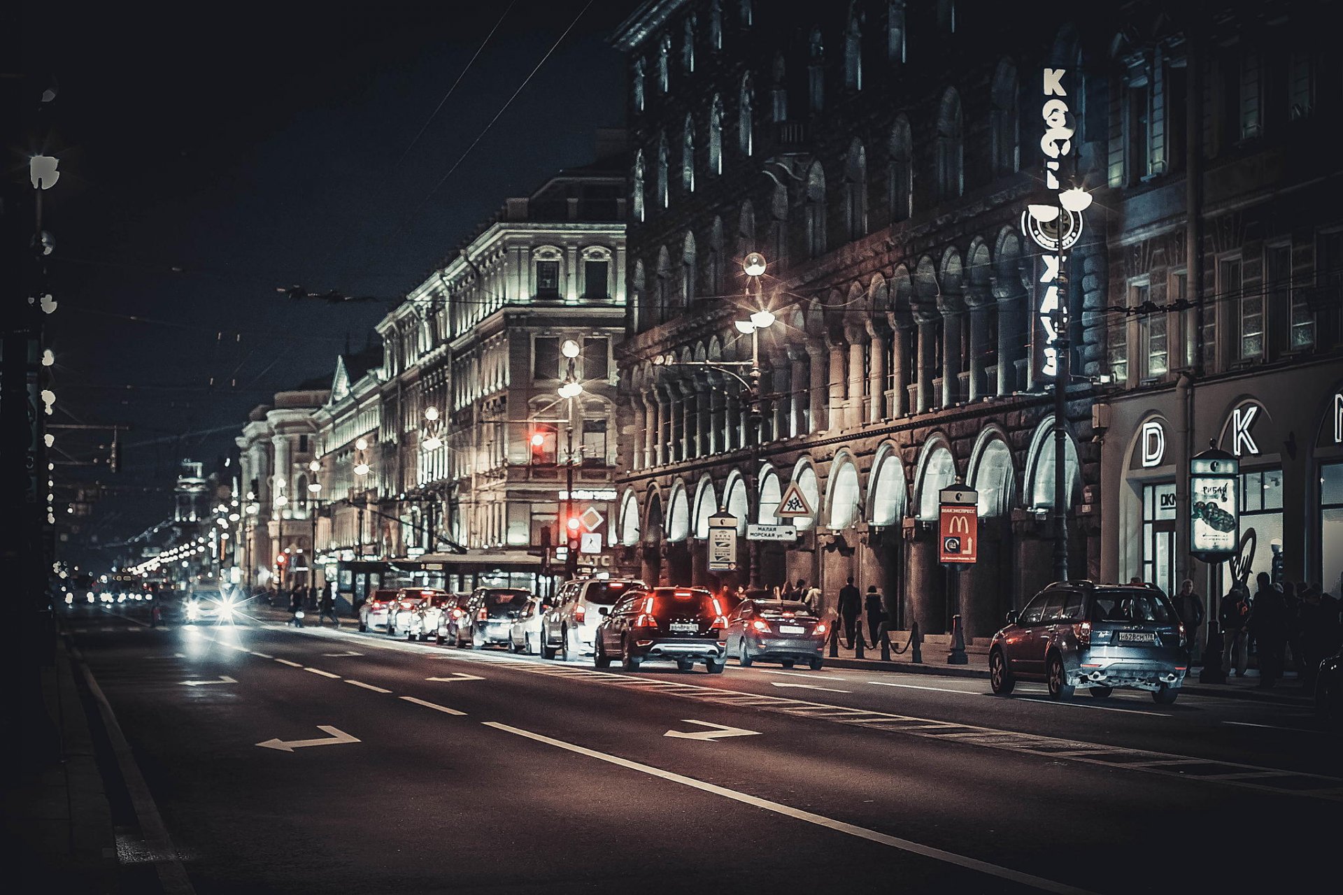 san pietroburgo san pietroburgo russia san pietroburgo via prospettiva nevsky notte