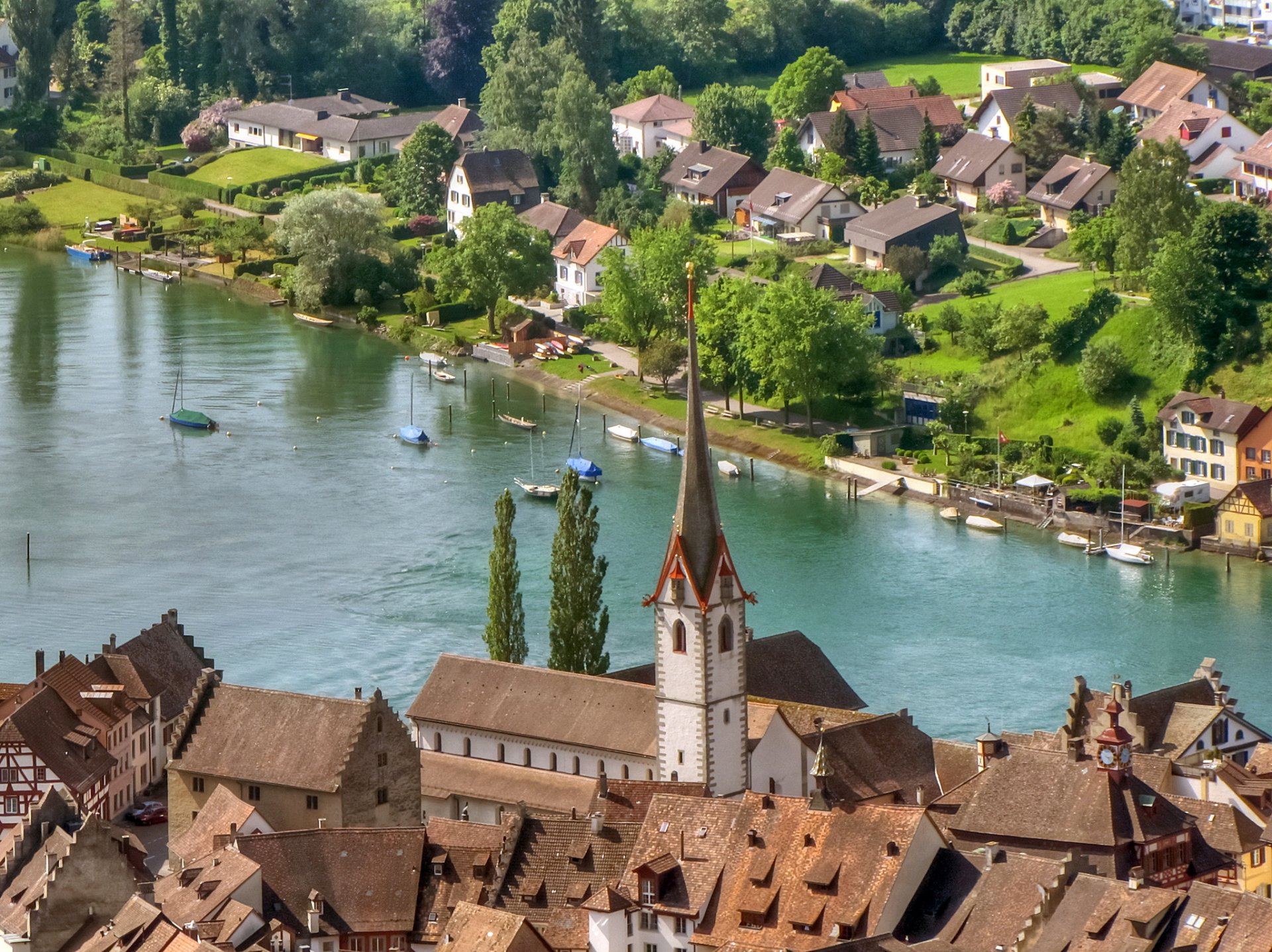 svizzera stein am rhein case architettura fiume città