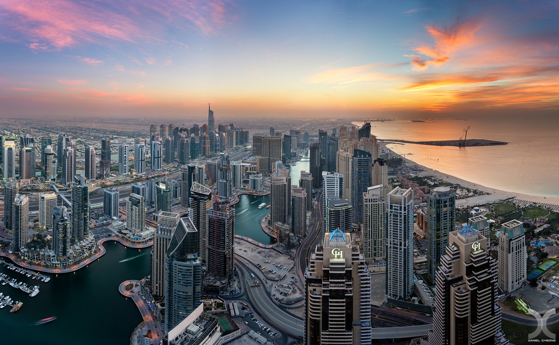 vereinigte arabische emirate stadt dubai dubai marina häuser himmel