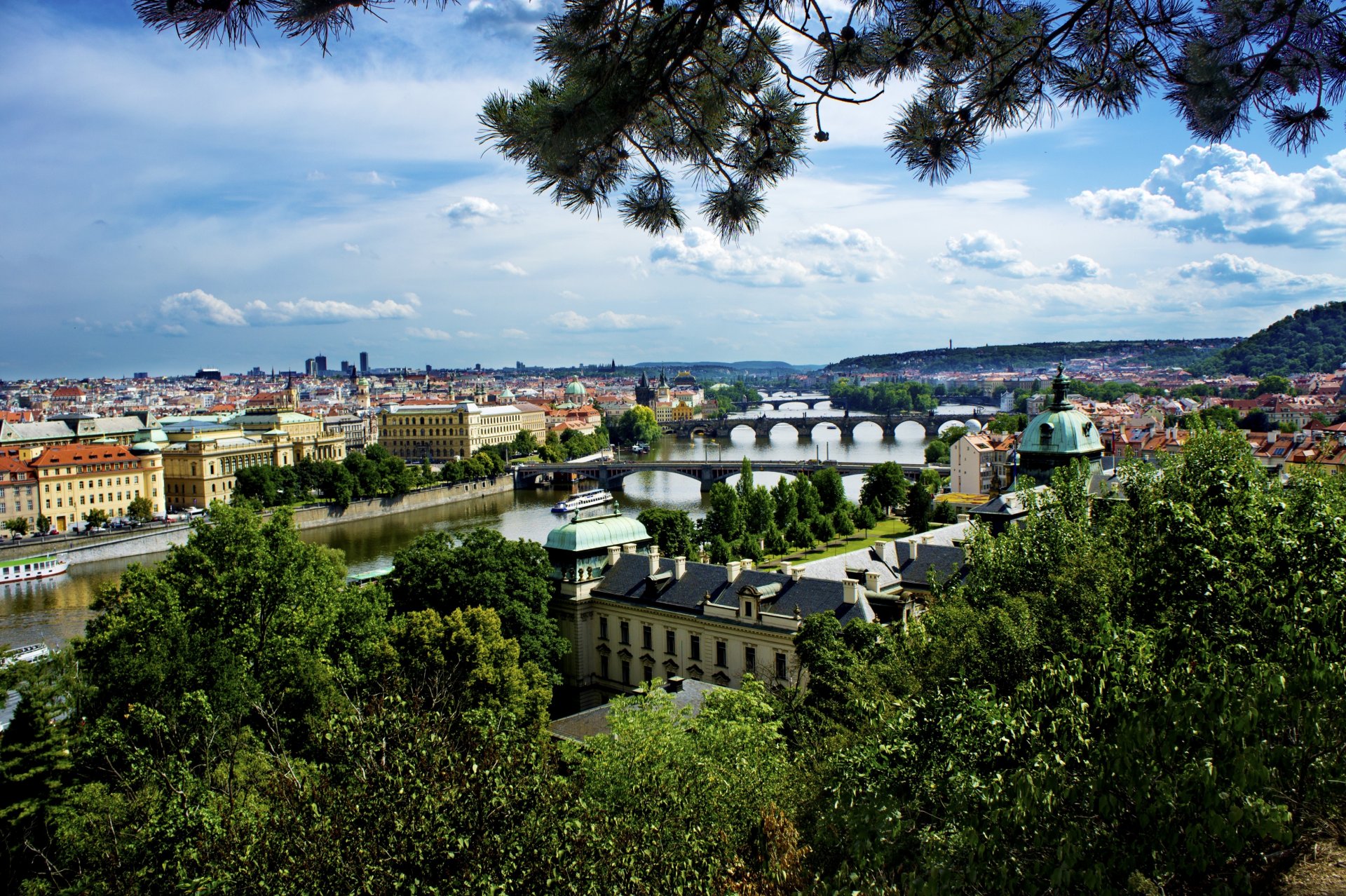 tapety czechy praga wełtawa mosty praskie