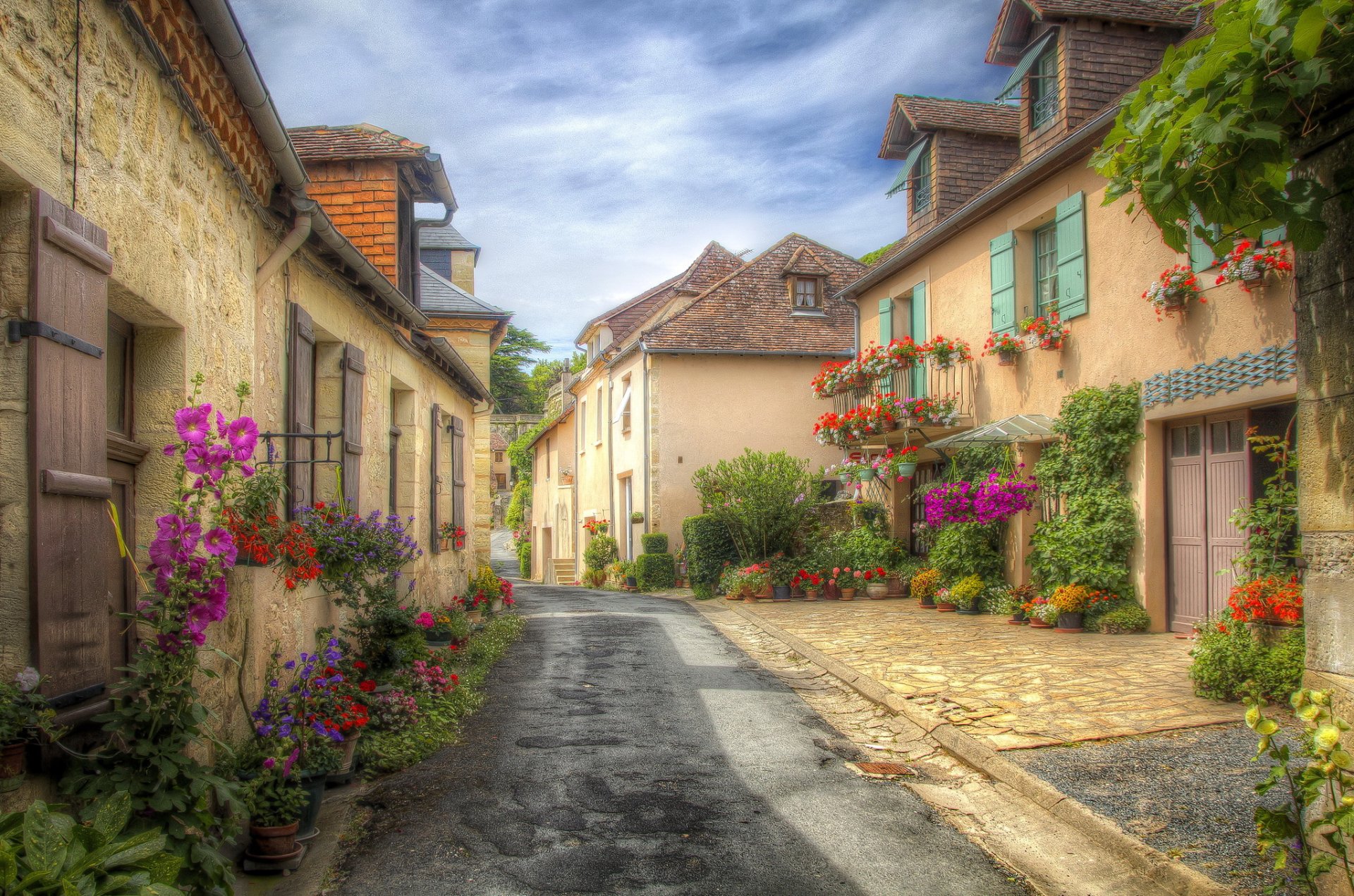 frankreich zuhause straße aquitanien hdr straße stadt foto