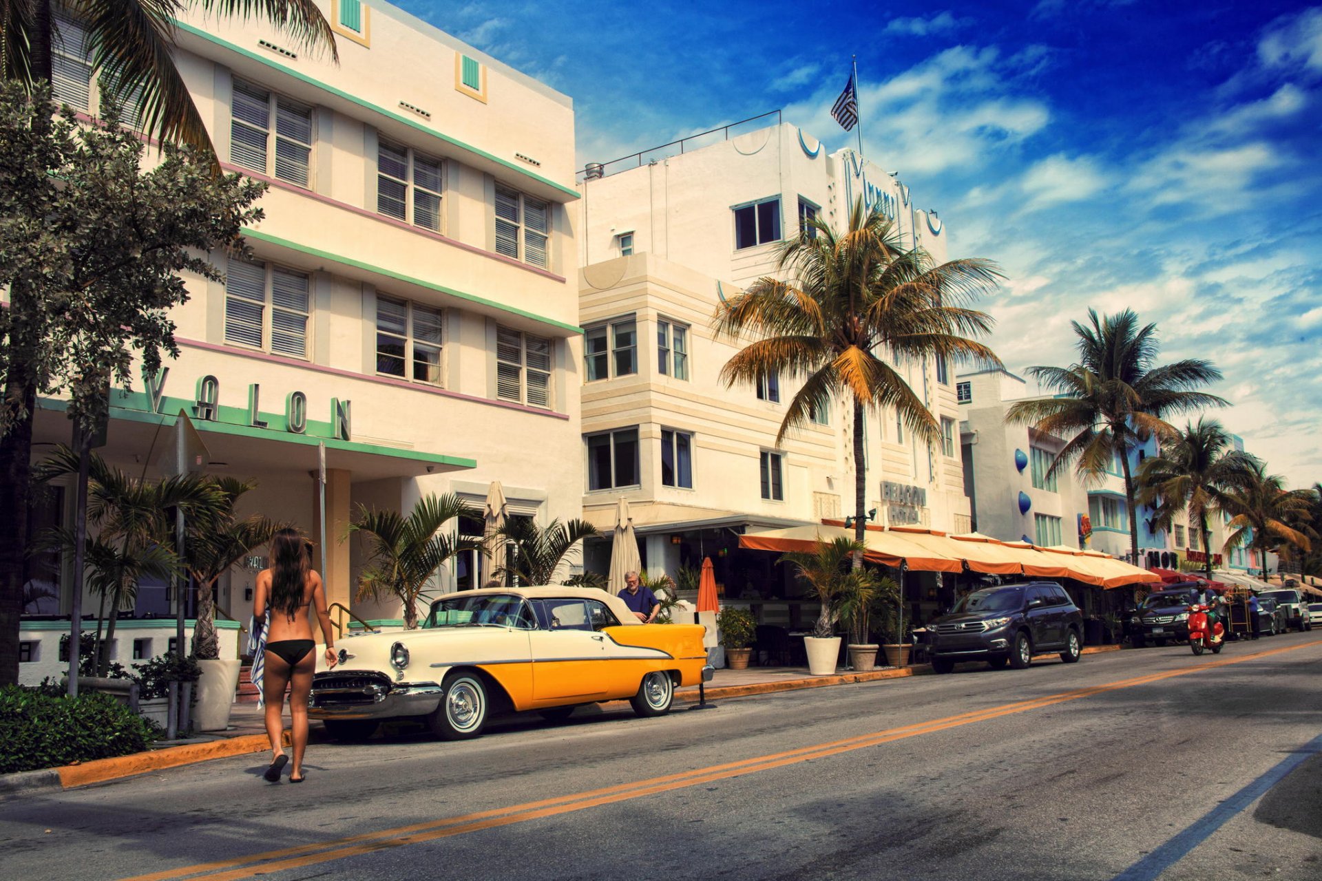 miami floride états-unis amérique maisons bâtiments vice city weiss city ocean drive