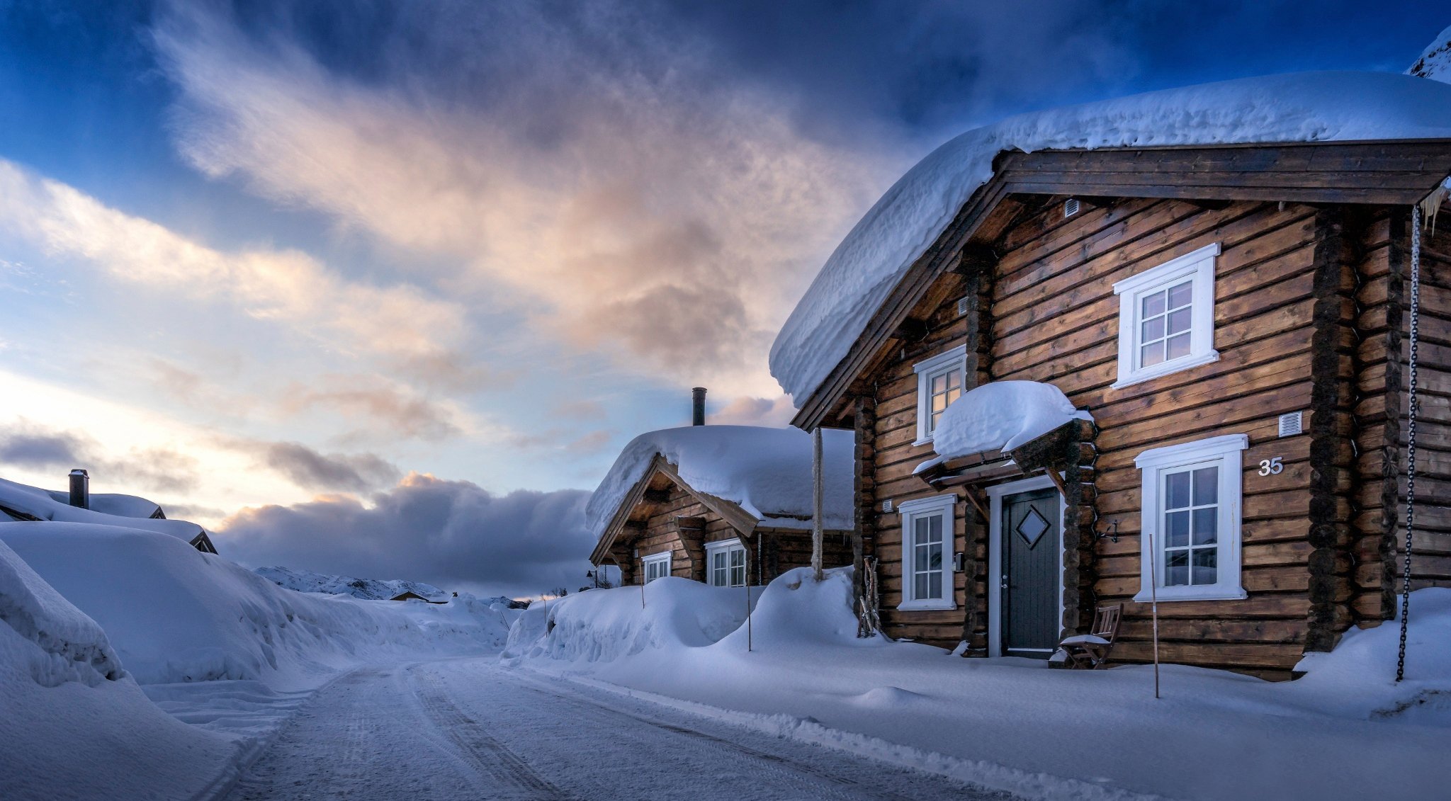 hovden agder norway house snow