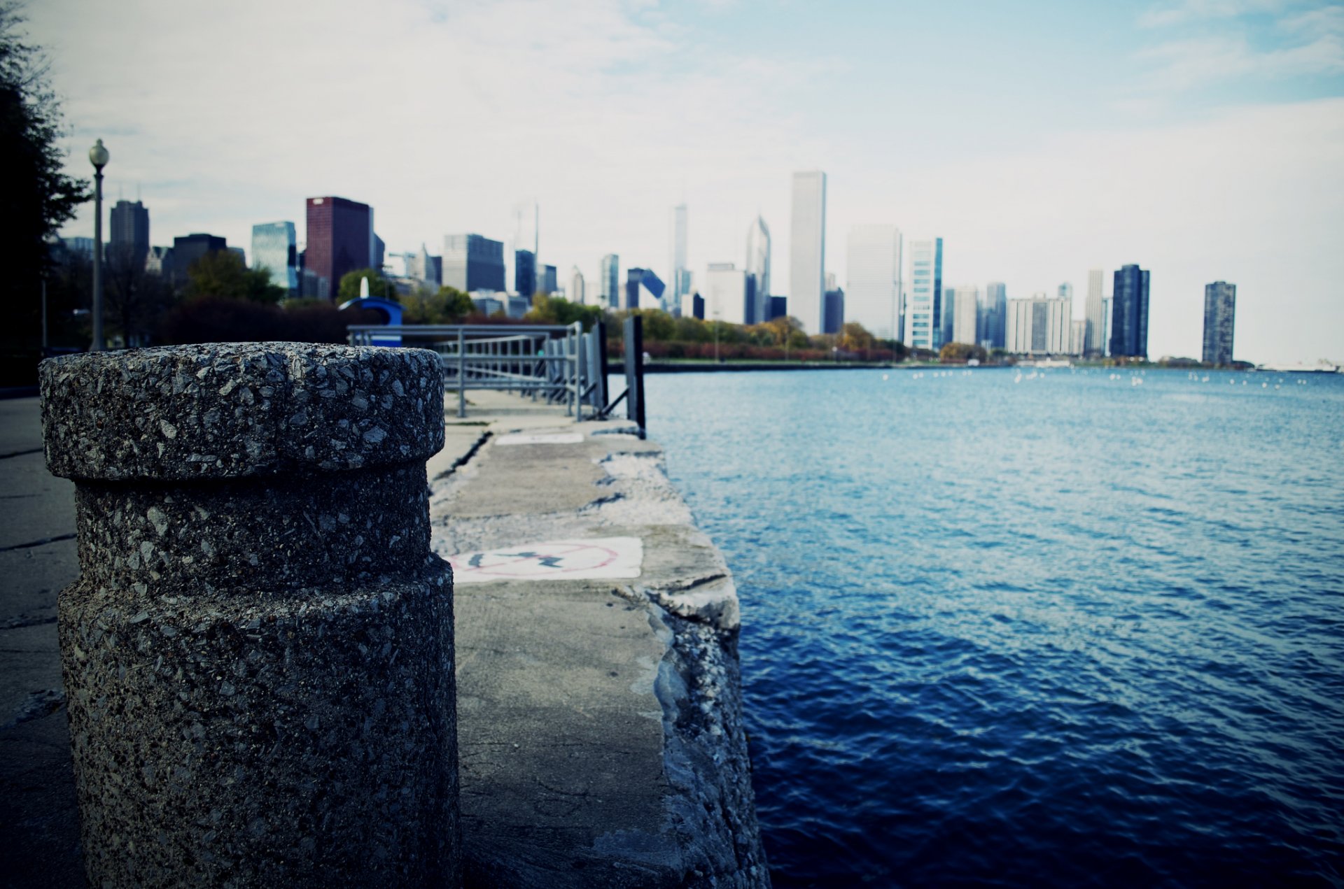 chicago illinois town water skyscraper sky