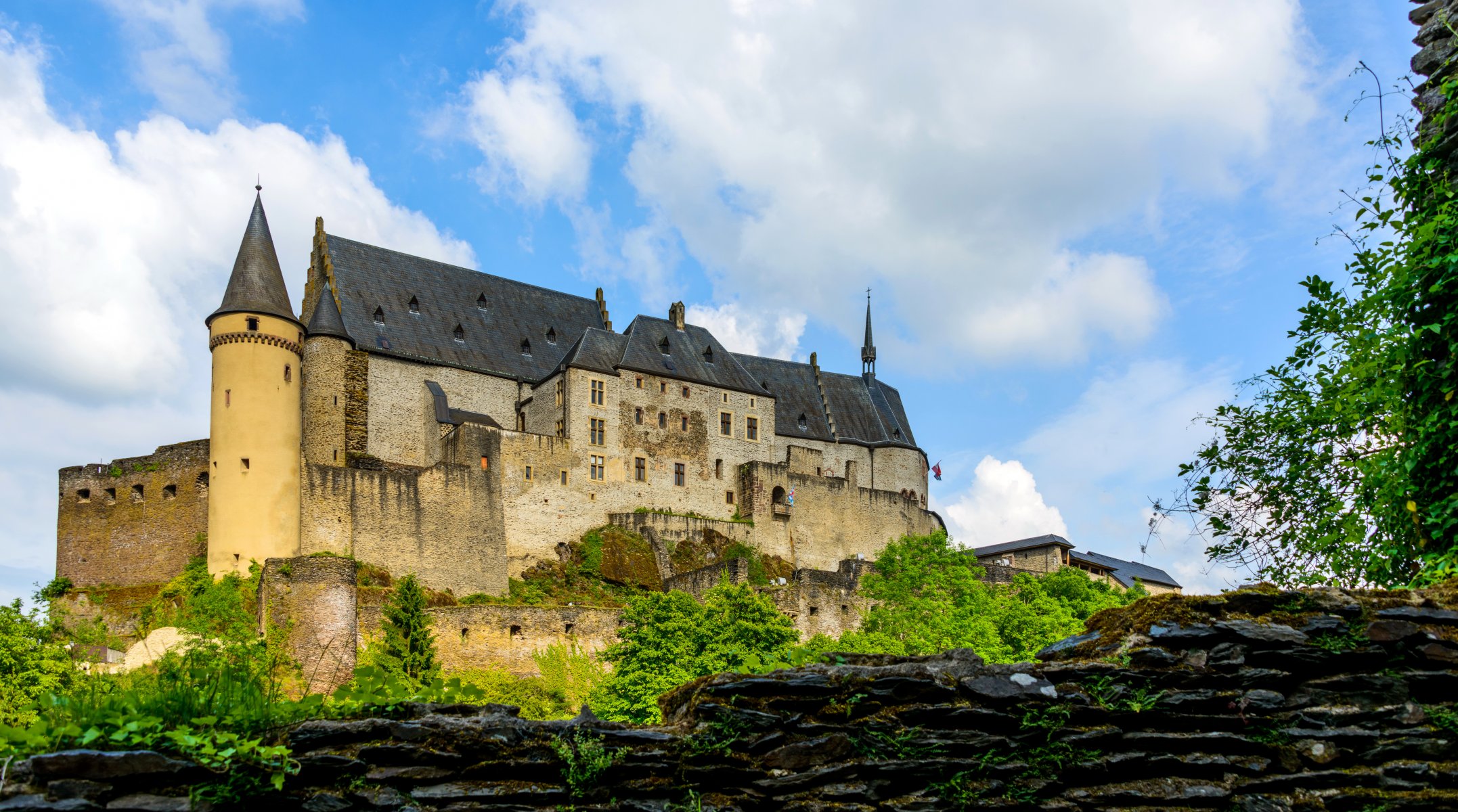 zamek luksemburg chateau de vianden miasto zdjęcia