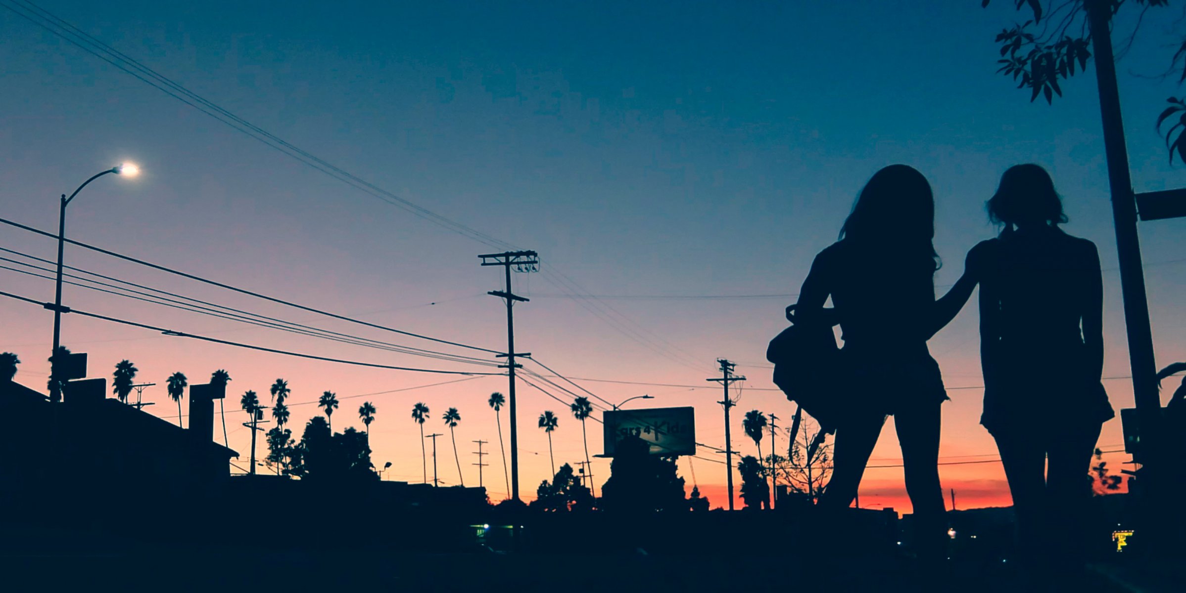 night sunset silhouette