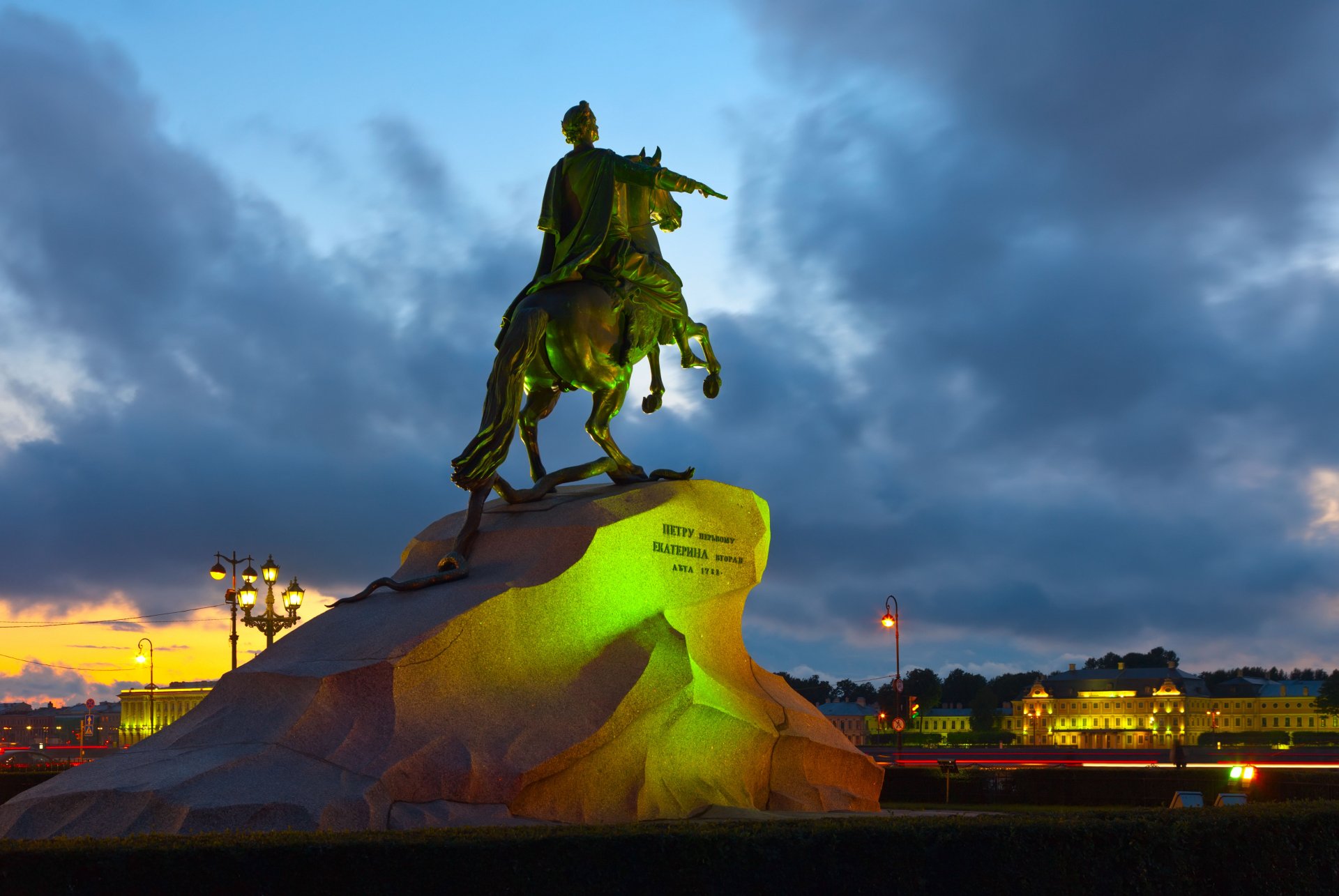 san petersburgo noche jinete de bronce