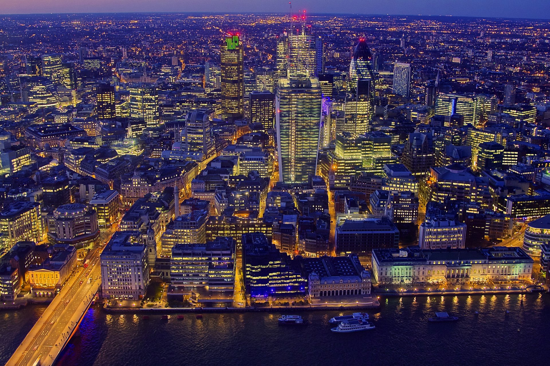 angleterre londres nuit lumières