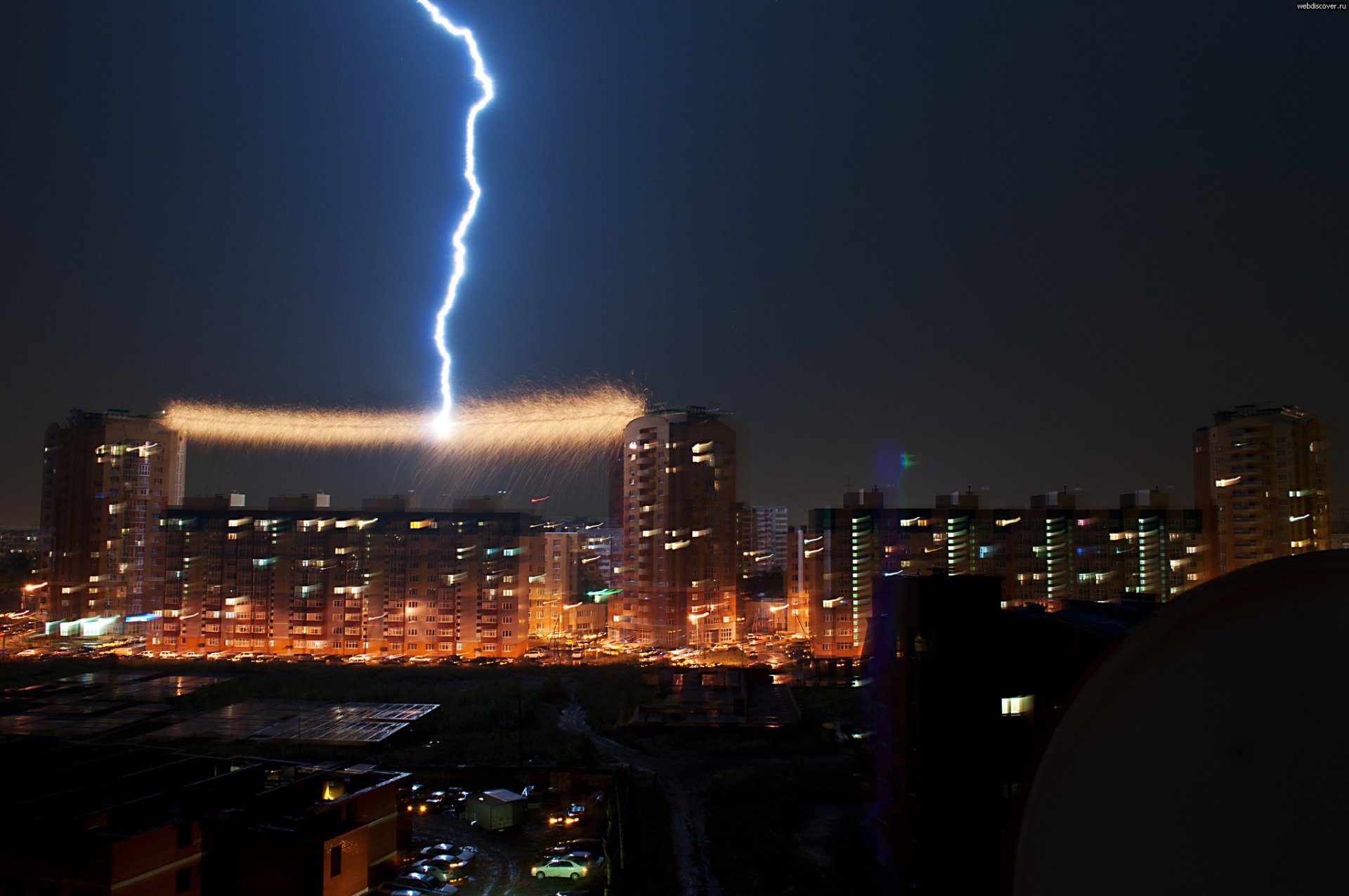 omsk gewitter nacht regen stadt regen