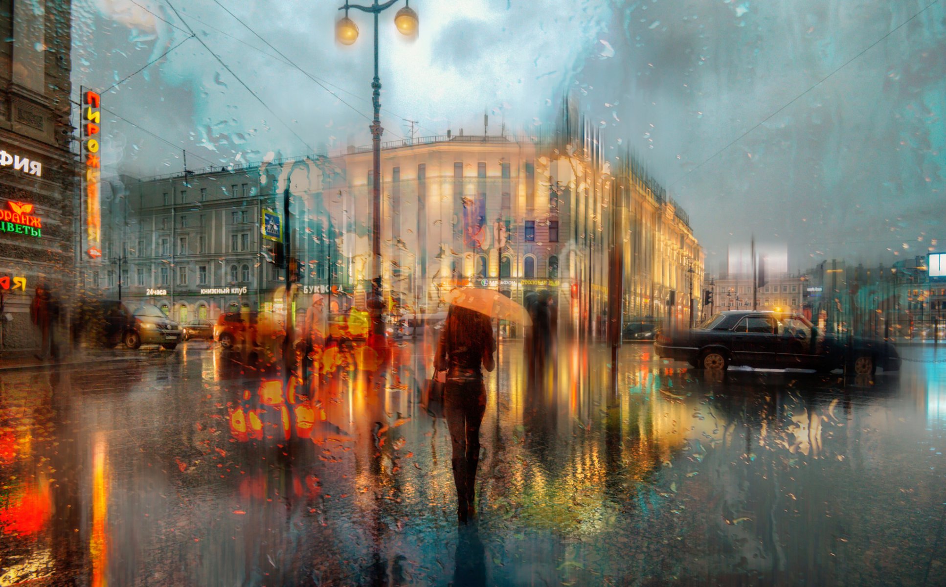 saint-pétersbourg pluie nuageux