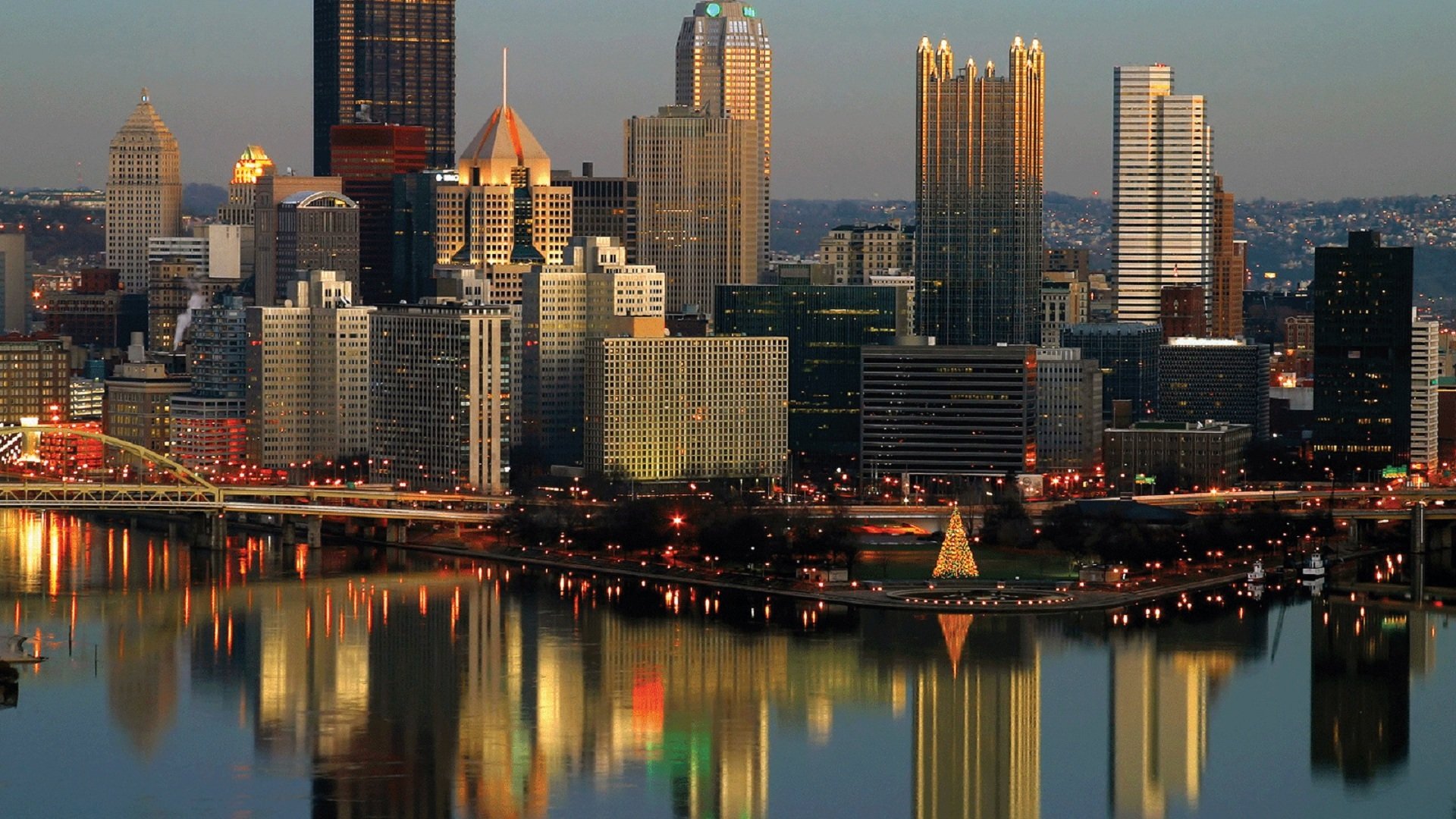 états-unis pennsylvanie pittsburgh noël et nouvel an ville