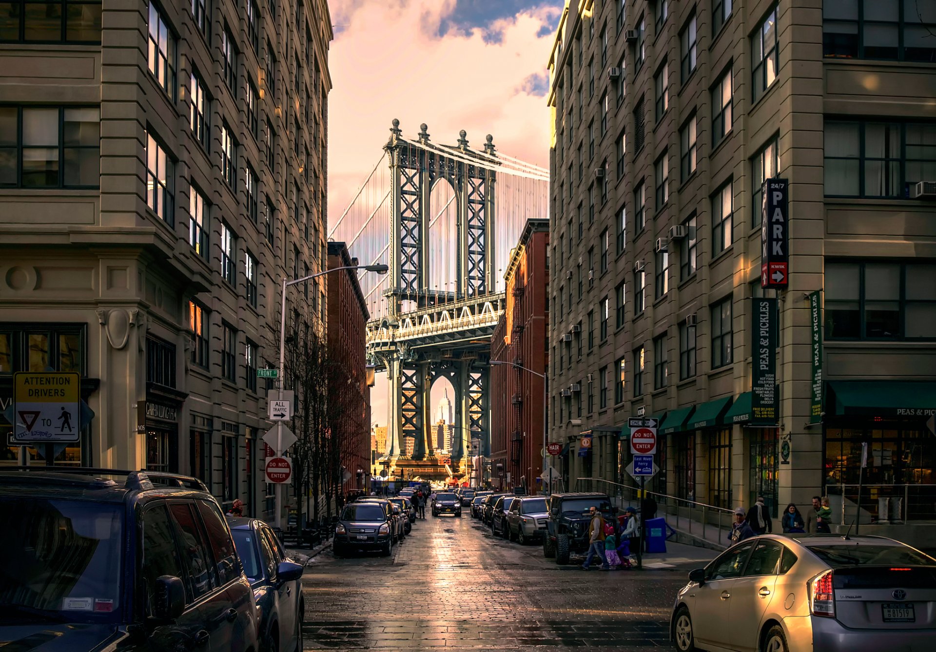 brooklyn park manhattan bridge straße brücke