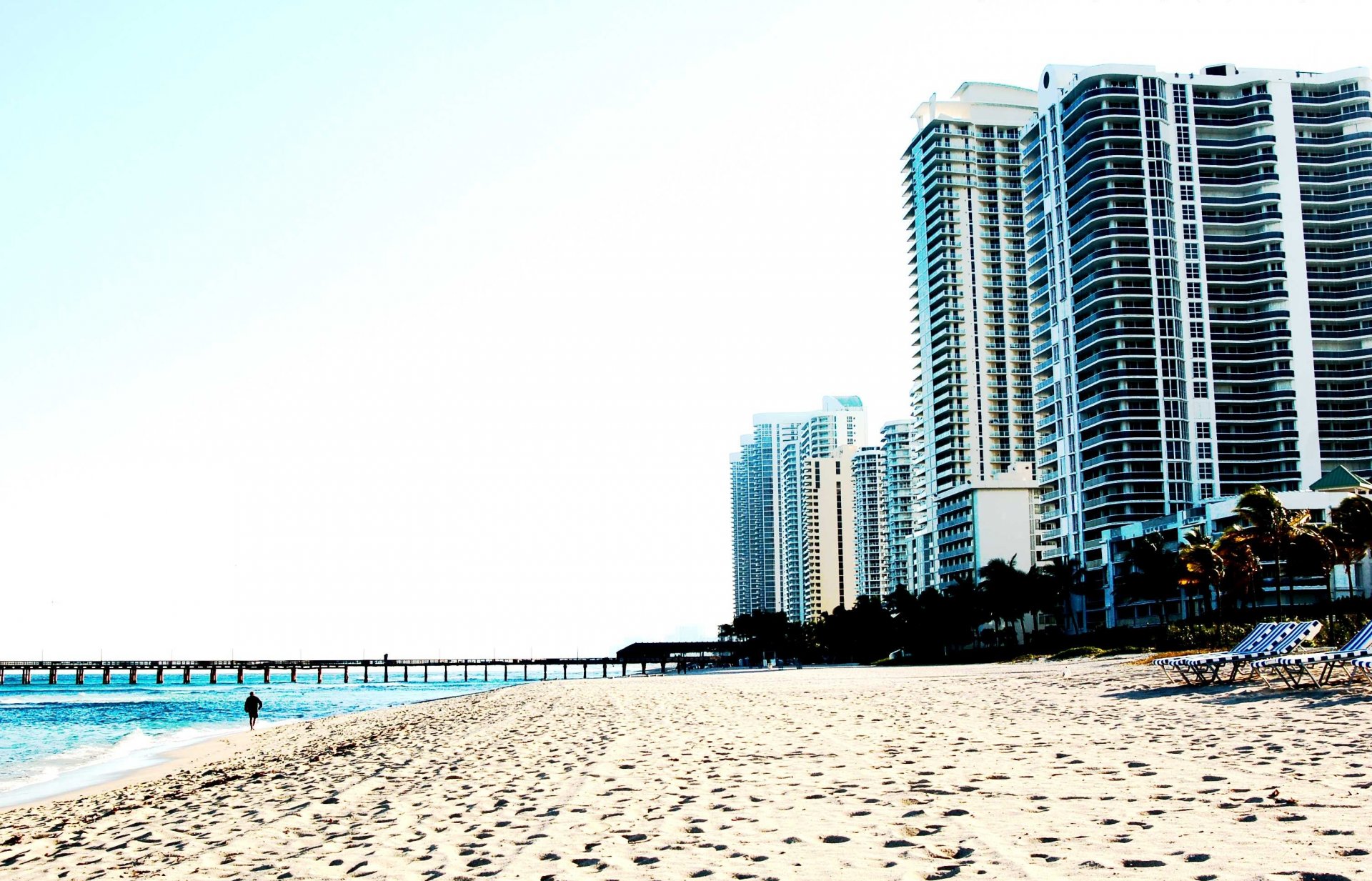 miami estados unidos américa playa de miami cielo playa arena edificios edificios florida