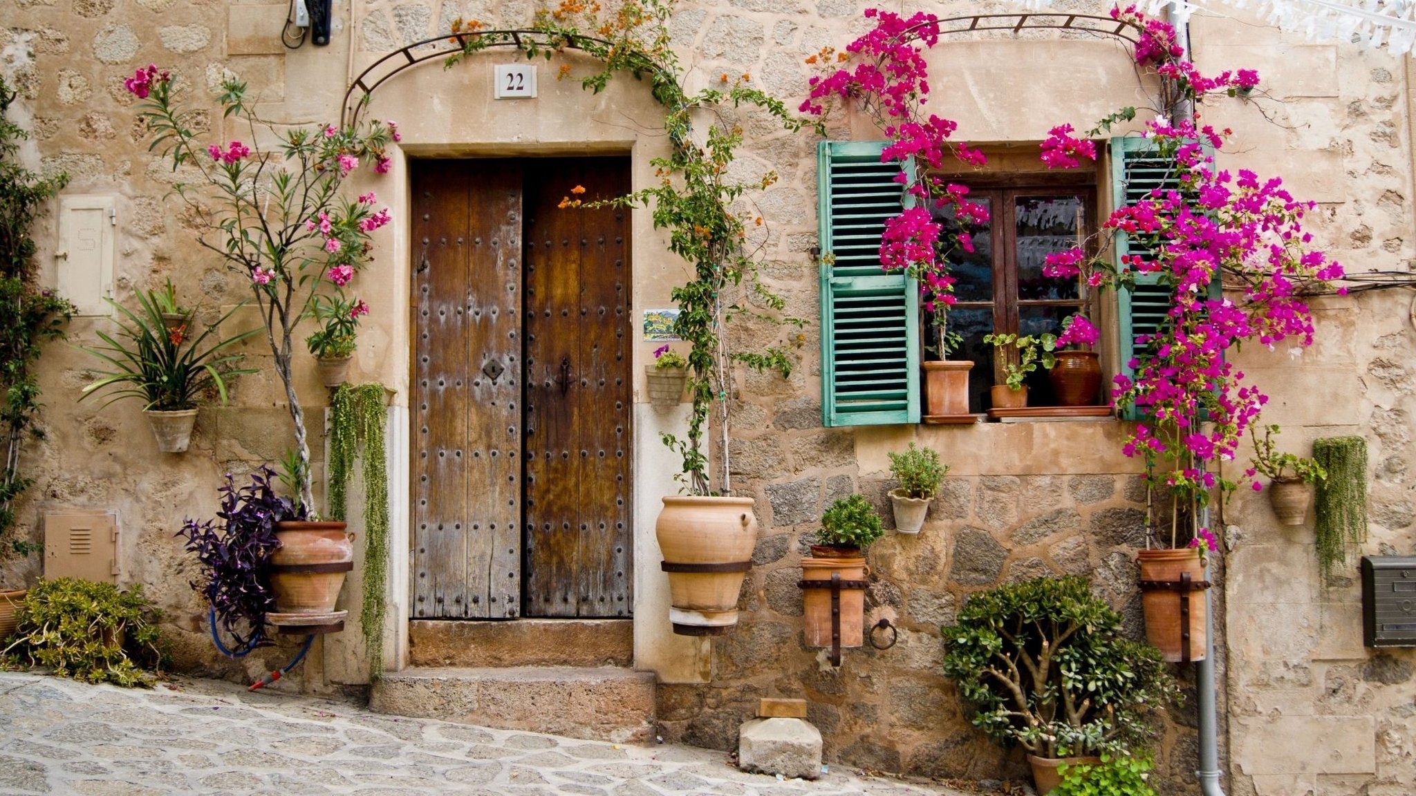 architecture maisons portes fenêtres fleurs maison fenêtre