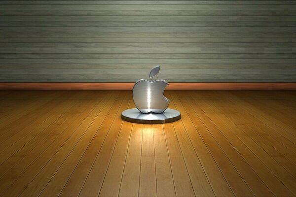 Apple Logo aus Metall im Hi-Tech-Stil