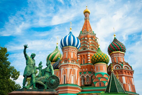 Russia. Image of St. Basil s Cathedral in Moscow. The Kremlin