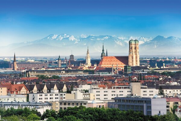 Zdjęcie panorama miasta Monachium