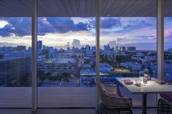 Miami city, hermosa vista desde la ventana