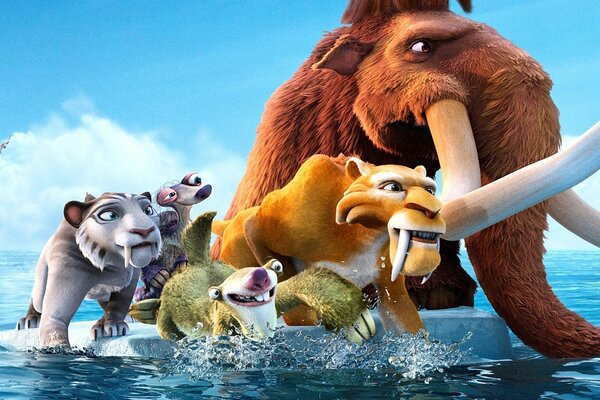 Heroes of the Ice Age are floating on an ice floe