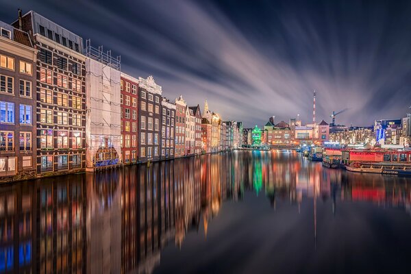 Reflection of the festive mood in the mirror of the river