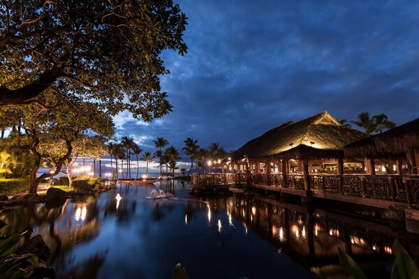 United States of America, Hawaii, night