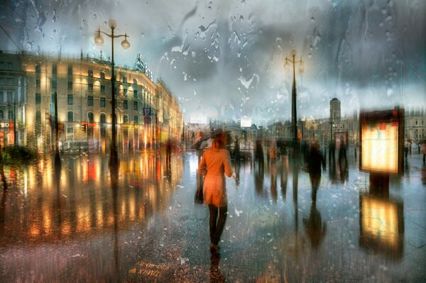 Deszczowa wiosna Sankt Petersburga