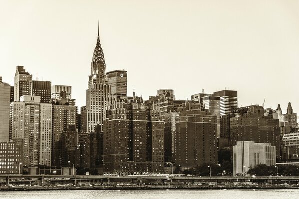 Cielos en nueva York. casas en Manhattan