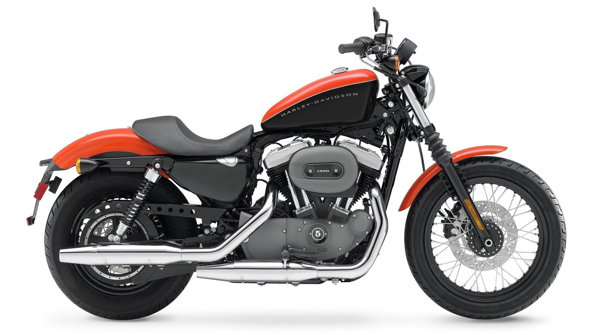 bike harley davidson orange motorcycle