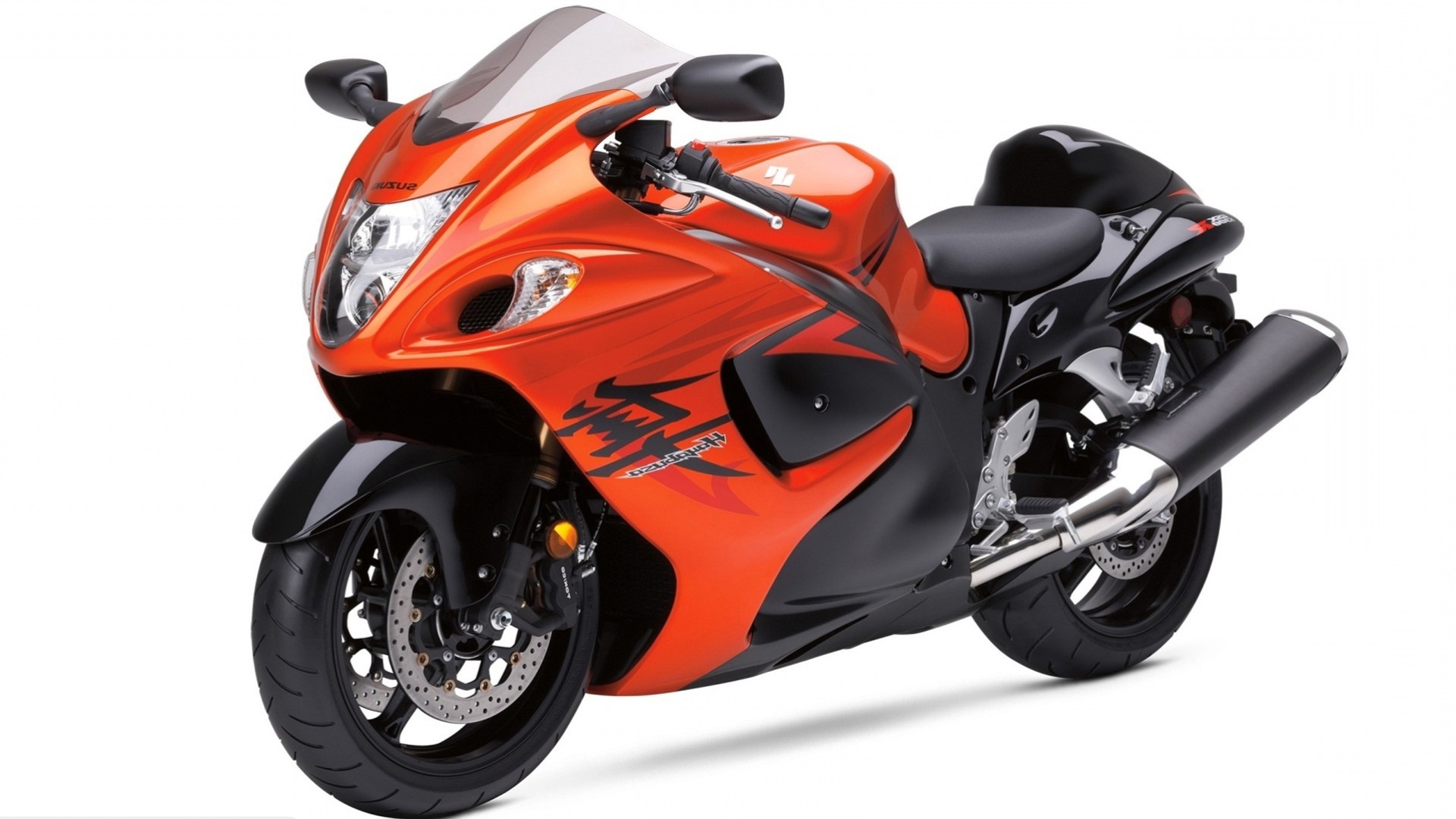 orange hayabusa suzuki motorrad