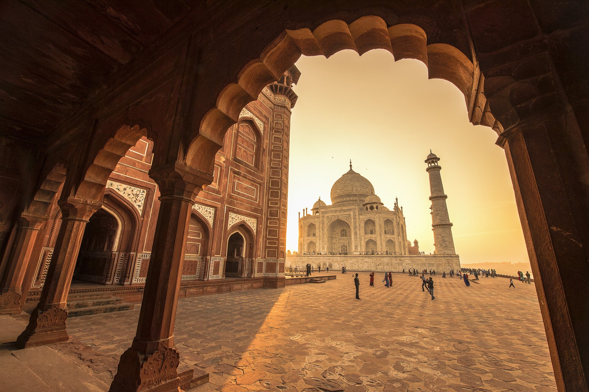 taj mahal agra indie mauzoleum meczet