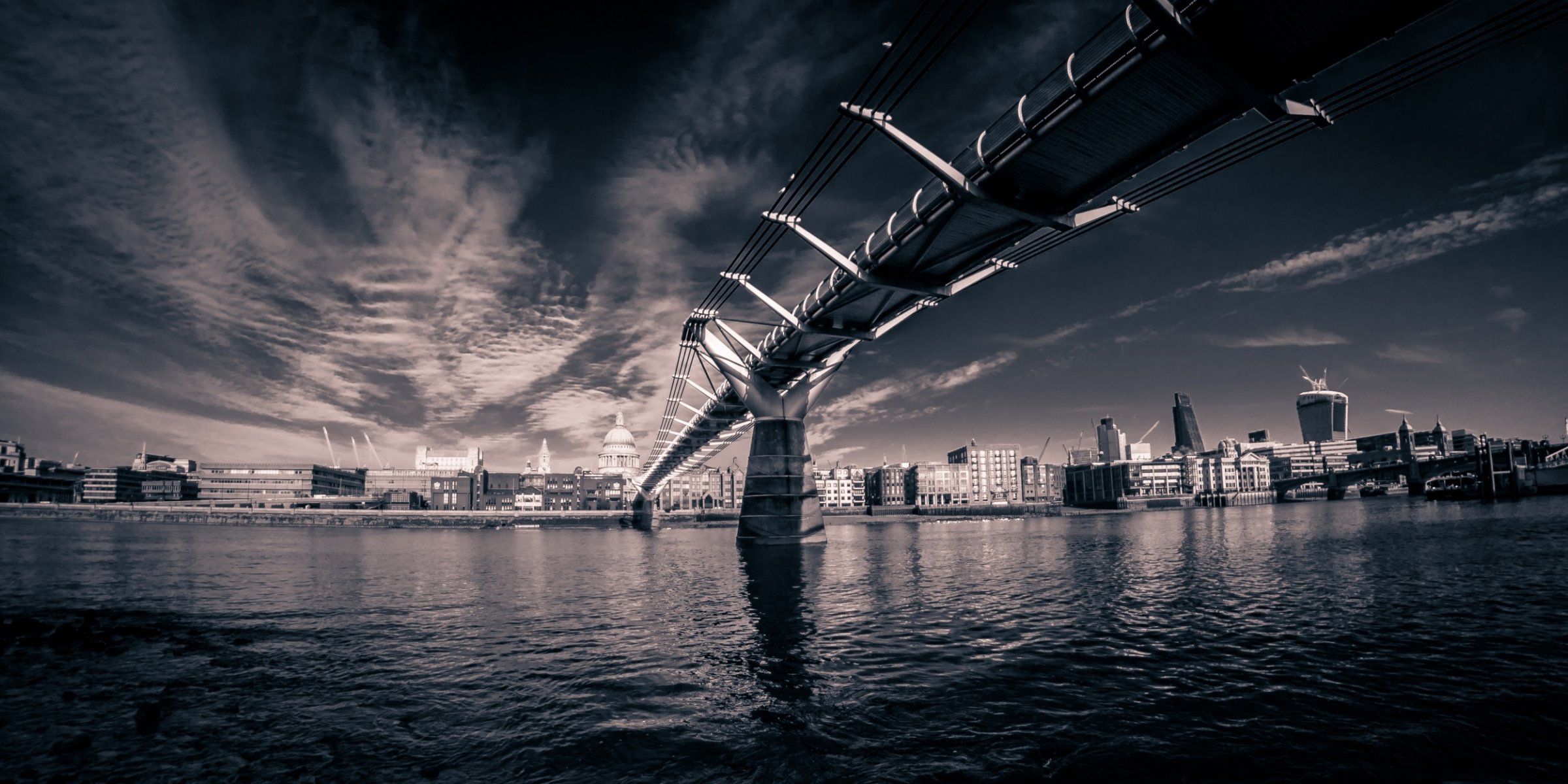 millenium bridge thames london