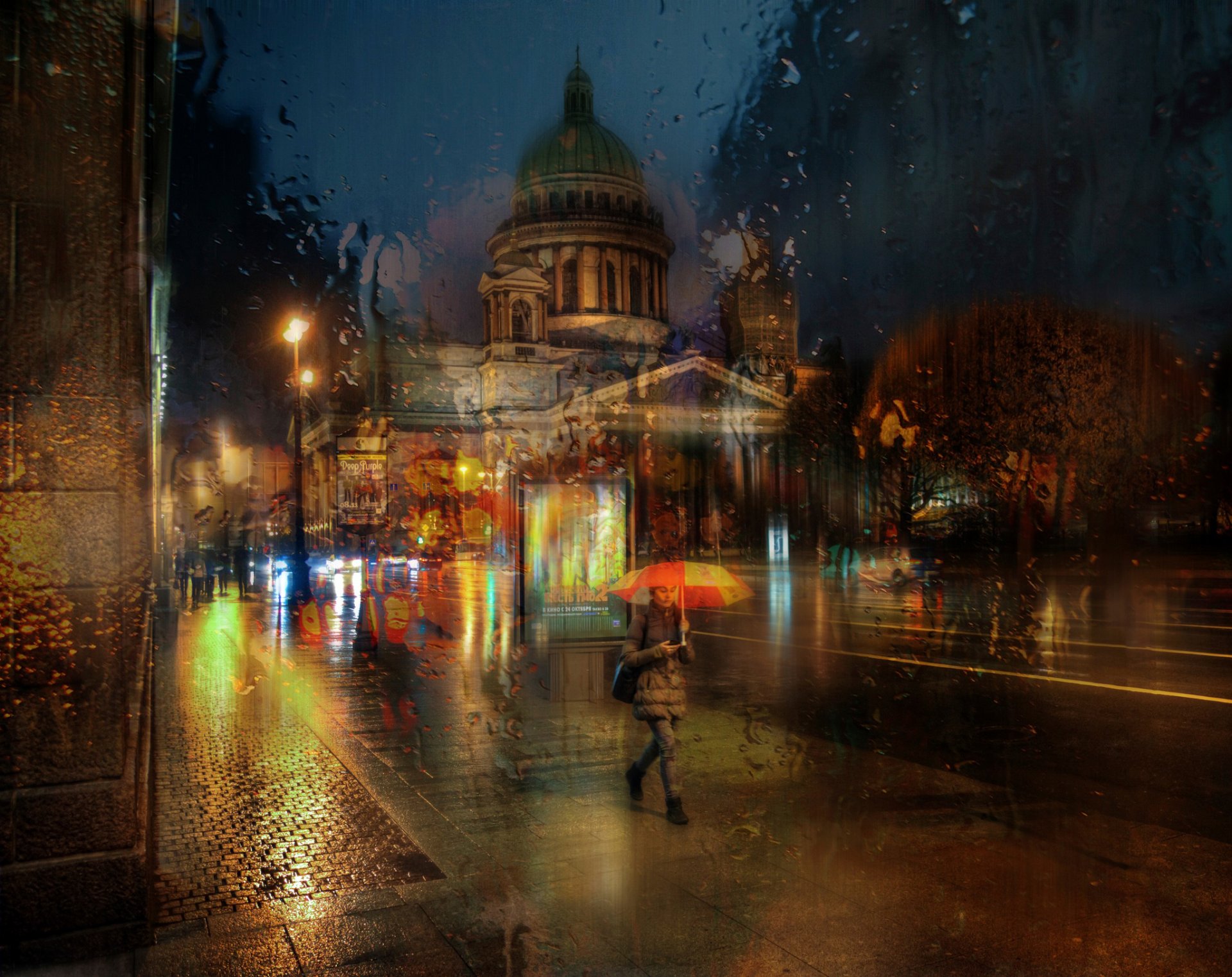 saint-pétersbourg pluie automne