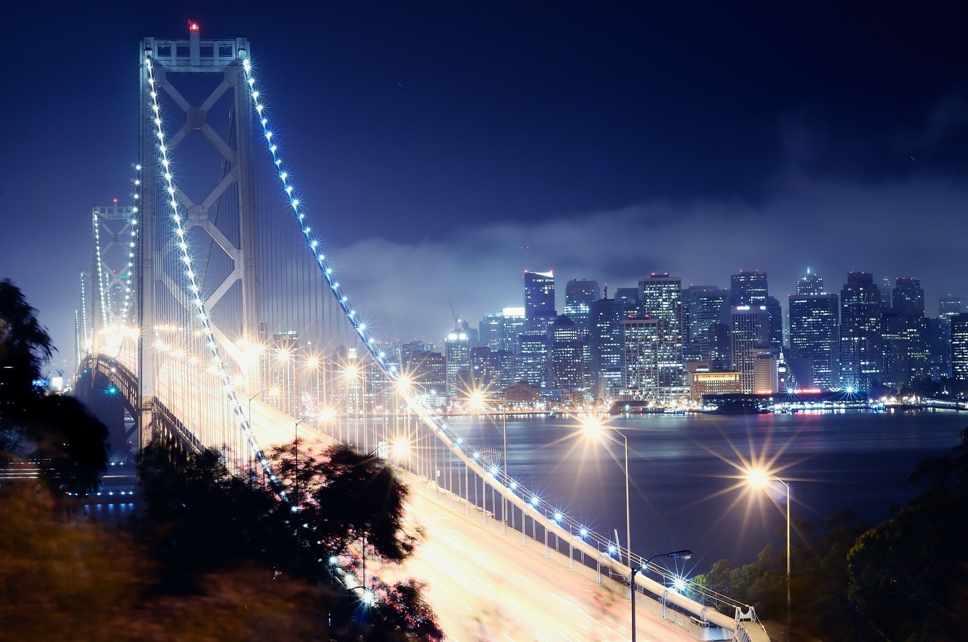 bay bridge san francisco kalifornien nacht kalifornien san francisco