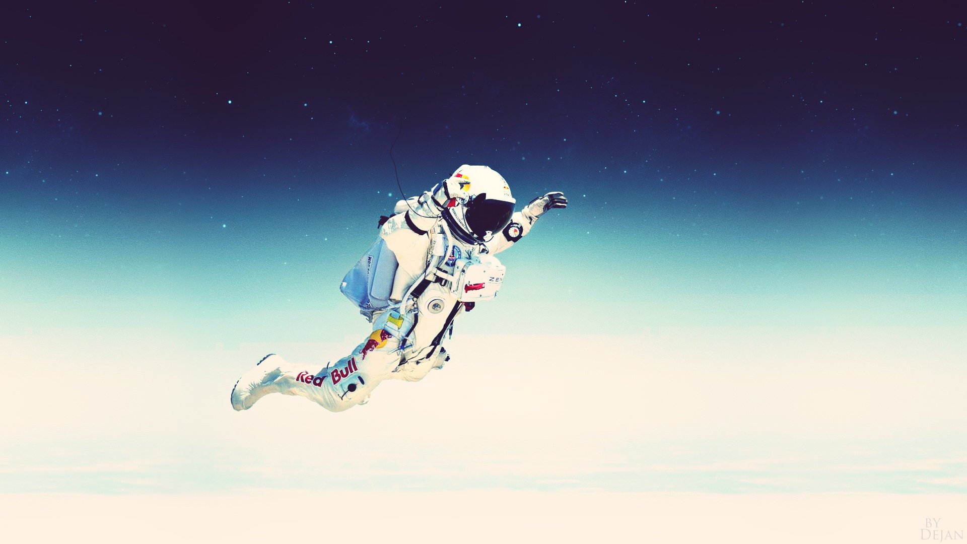 pace flight the suit the sky stars jump red bull the atmosphere