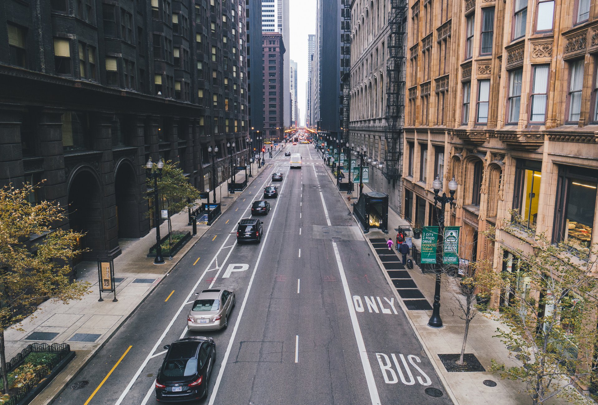 chicago wolkenkratzer gebäude menschen straße