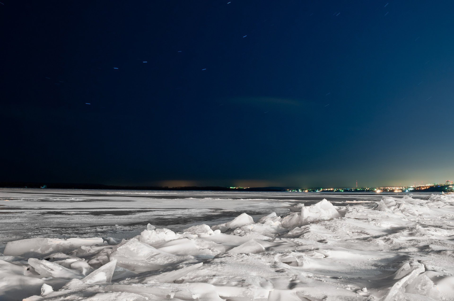 estrellas invierno cielo hielo