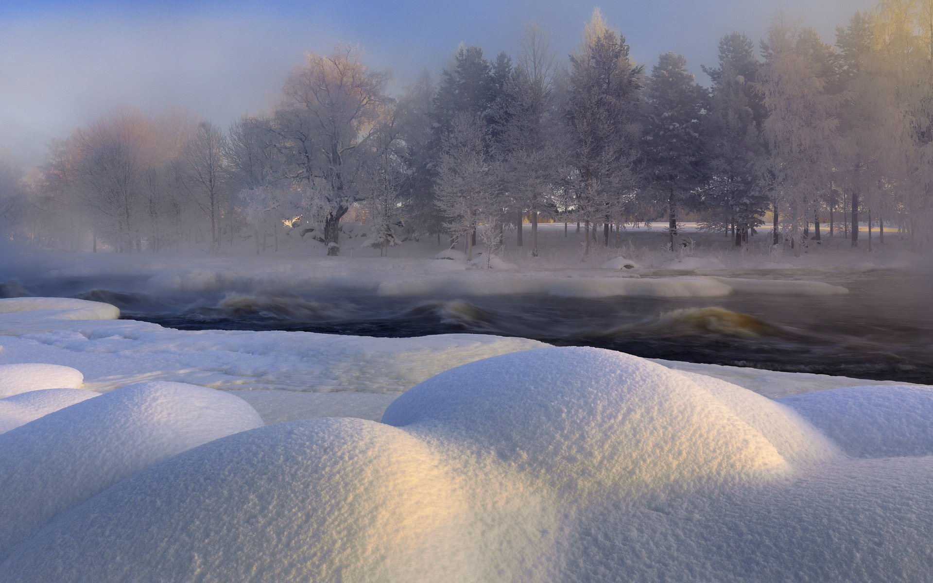 h lsingland inverno svezia fiume svezia voxnan river