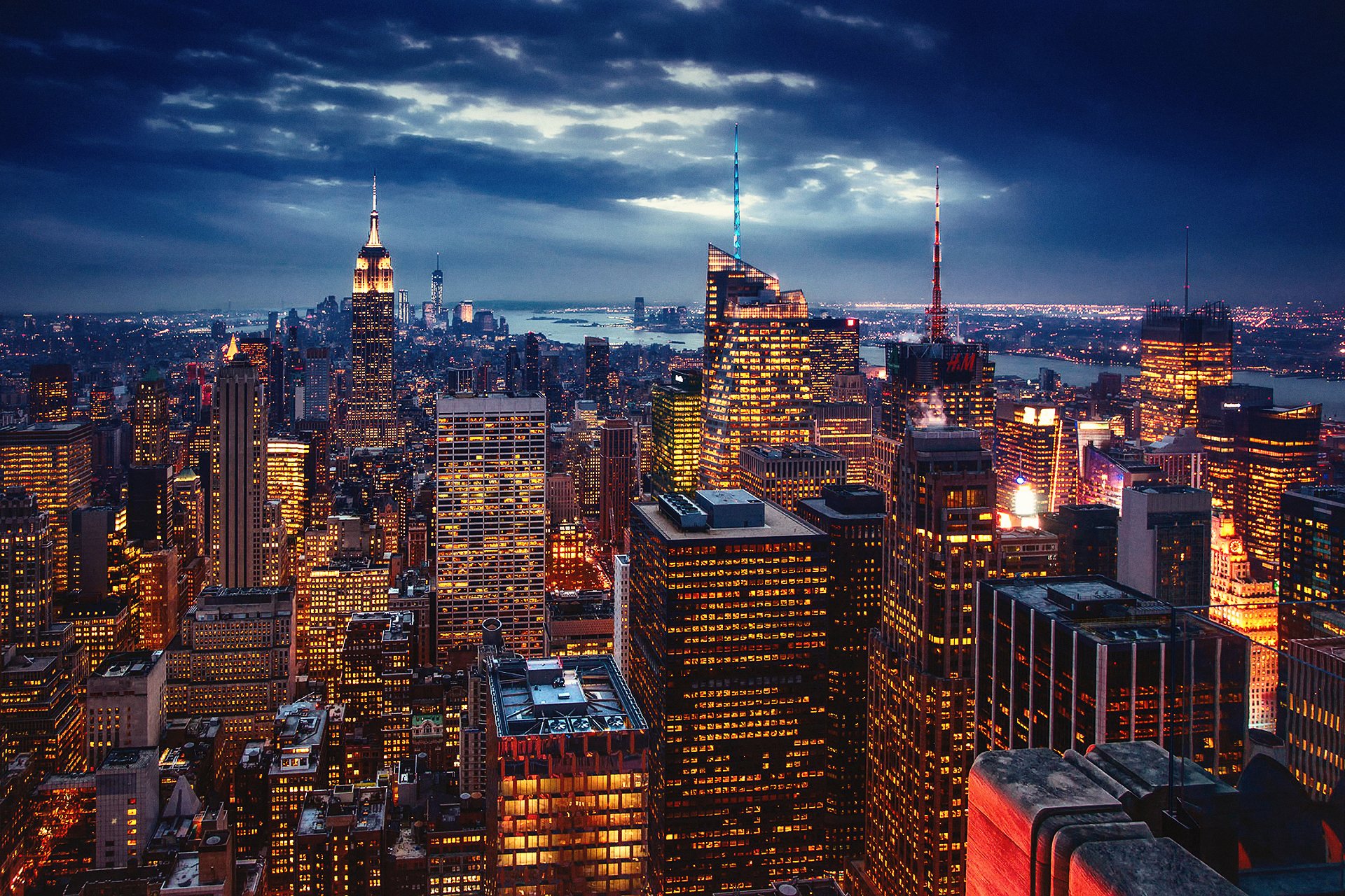 estados unidos ciudad nueva york nueva york noche luces