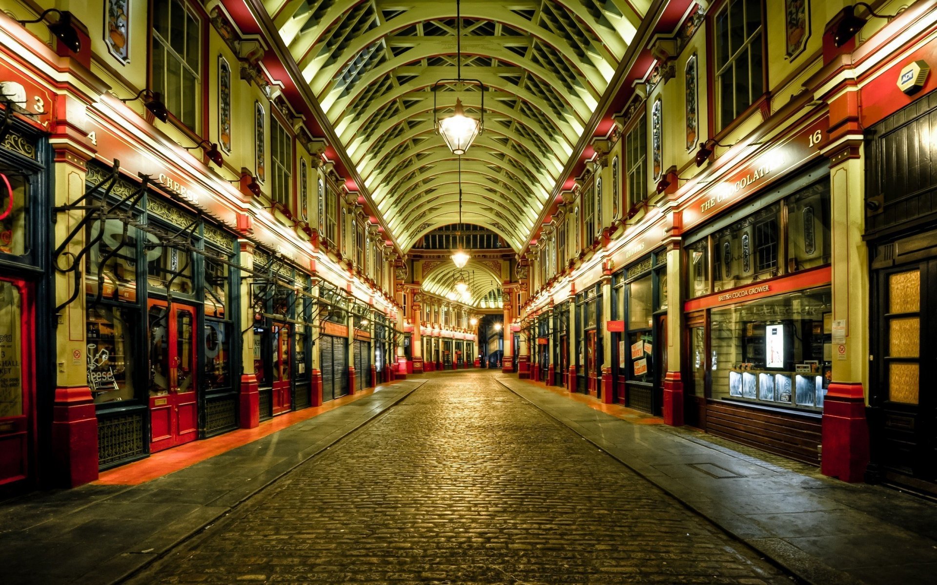 royaume-uni angleterre londres rue vitrines lanternes