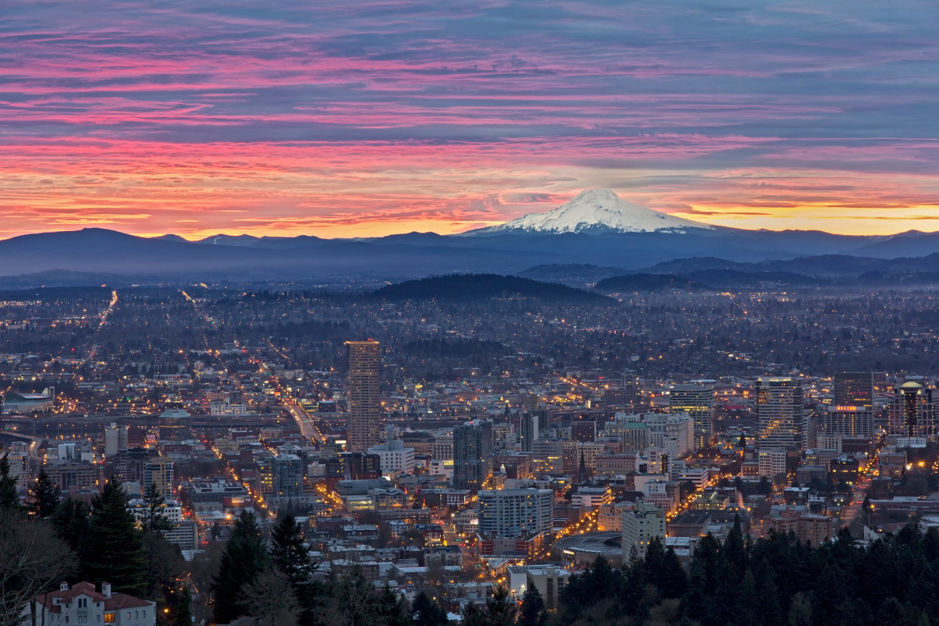 portland oregon sunrise