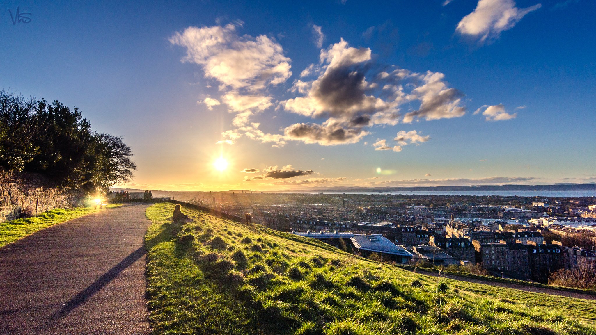 edinburgh scotland panorama sunset