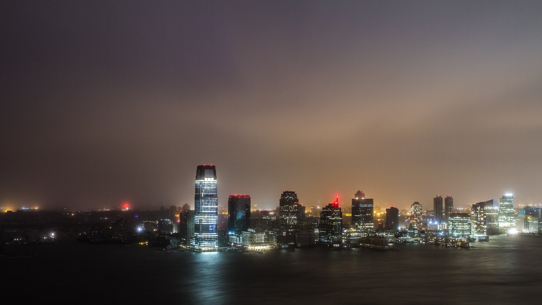 new york sandig nacht ozean usa new jersey wolkenkratzer new york hurrikan sandy abend wind lichter groß stadt