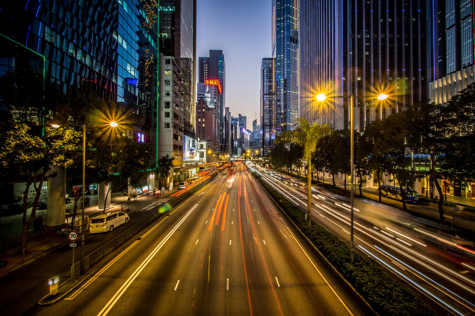 hong kong insel hk stadt straße häuser lichter