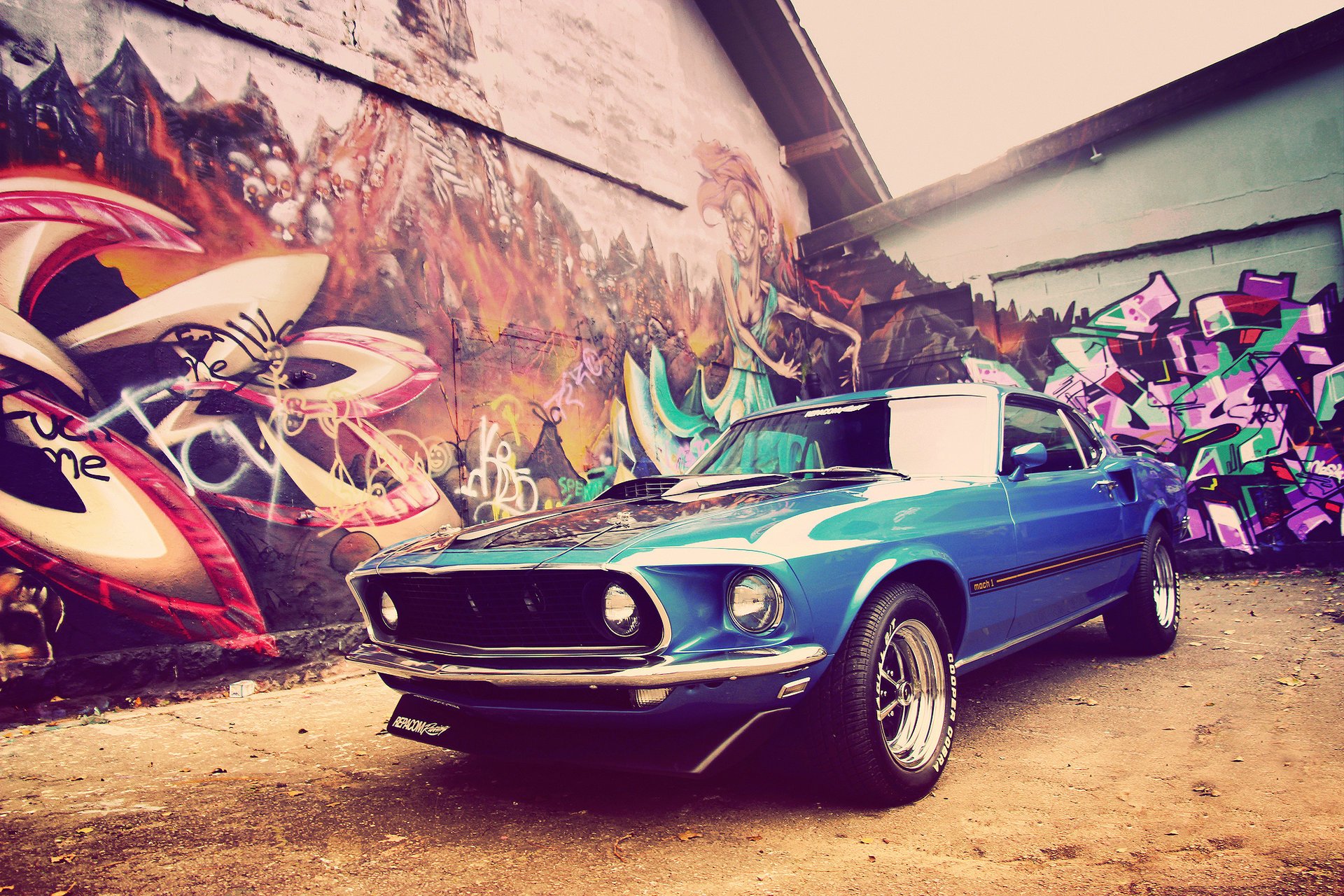 mustang v8 ford graphite muscle car maisons classic 1969