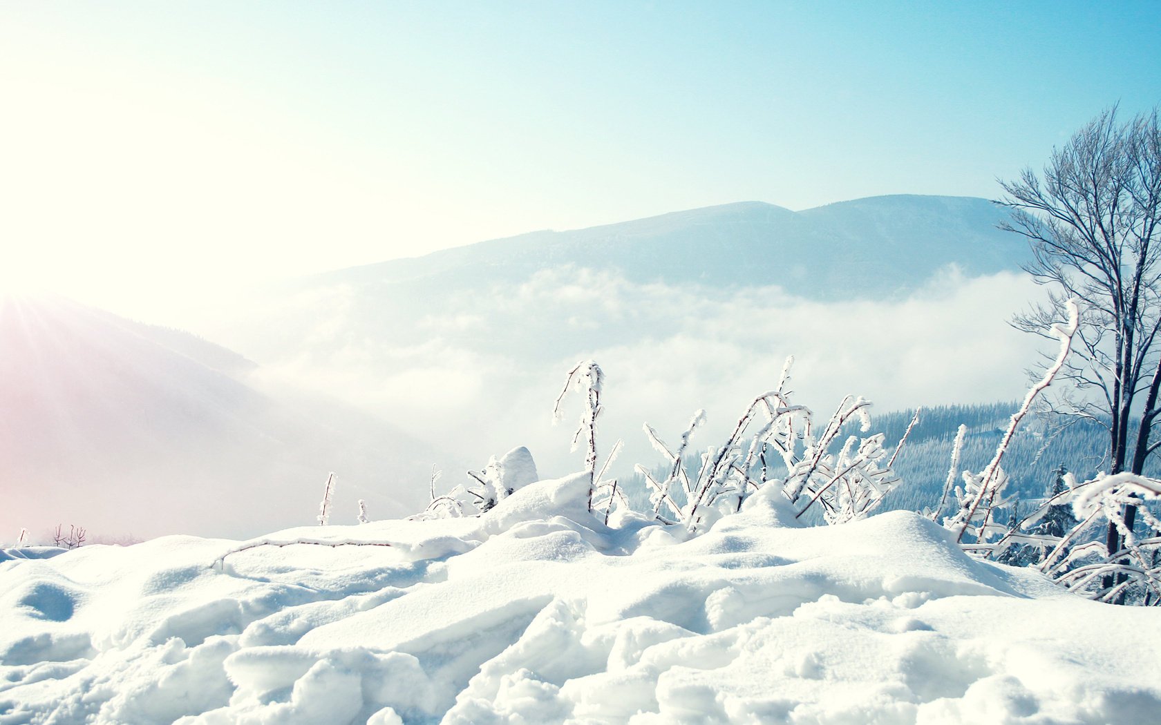 mountains snow winter