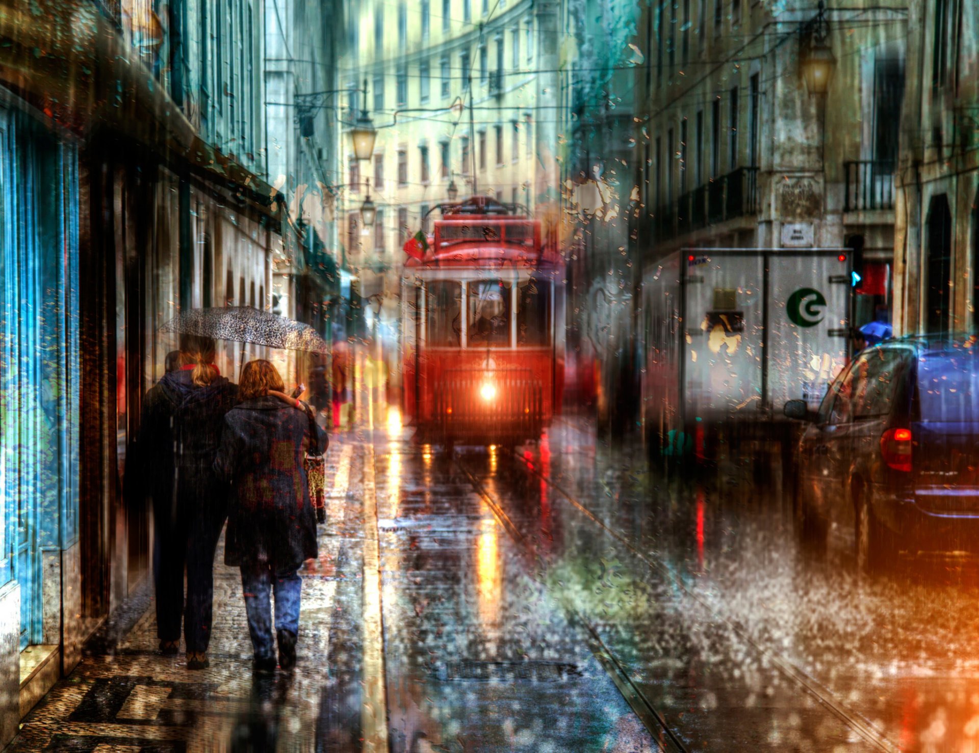 lisboa portugal lluvia