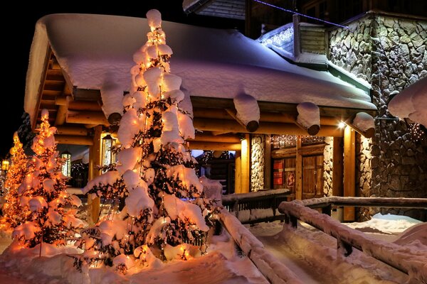 Finnisches Haus, Dekoration für Weihnachten